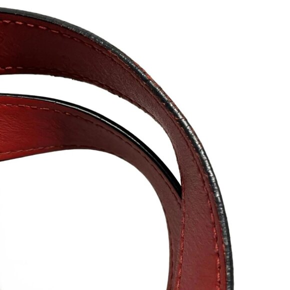 Auth PRADA - Navy Red Denim Leather Tote Bag - Picture 10 of 13